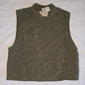 We the Free People Utility Vest Olive Green Sz EX Small NWT